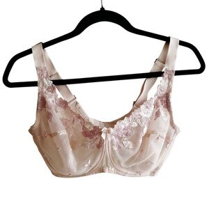 FayreForm Romance Sheer Lace Mesh Floral Underwire Bra